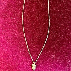 Silvertone owl necklace